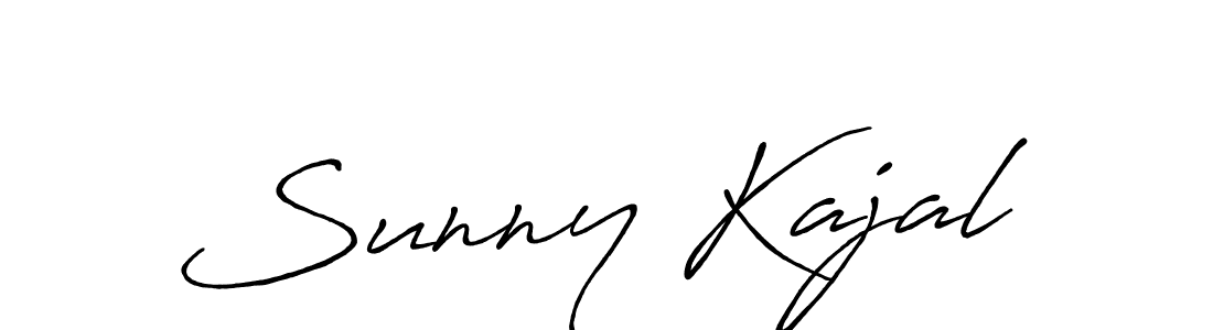 How to make Sunny Kajal name signature. Use Antro_Vectra_Bolder style for creating short signs online. This is the latest handwritten sign. Sunny Kajal signature style 7 images and pictures png
