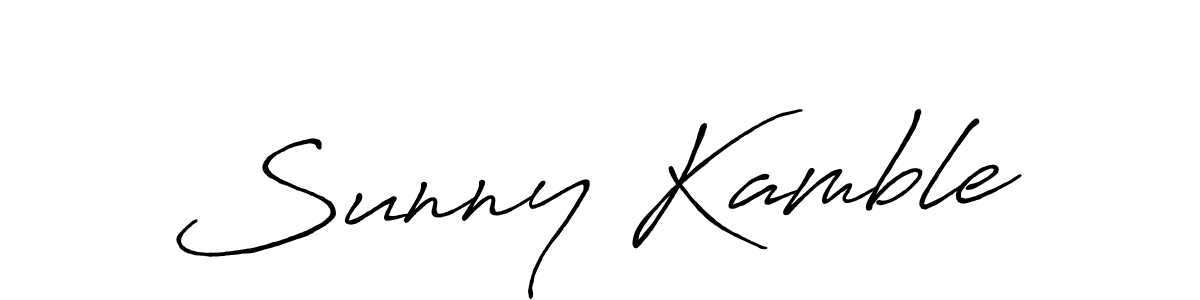 Design your own signature with our free online signature maker. With this signature software, you can create a handwritten (Antro_Vectra_Bolder) signature for name Sunny Kamble. Sunny Kamble signature style 7 images and pictures png