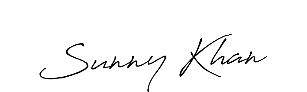 Sunny Khan stylish signature style. Best Handwritten Sign (Antro_Vectra_Bolder) for my name. Handwritten Signature Collection Ideas for my name Sunny Khan. Sunny Khan signature style 7 images and pictures png