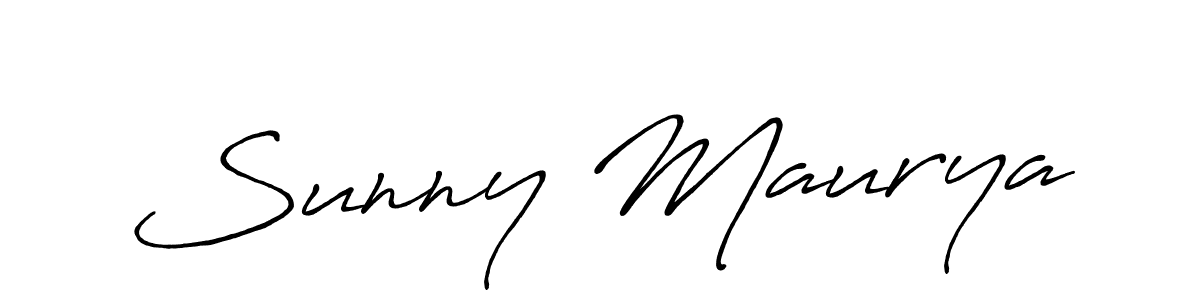 Create a beautiful signature design for name Sunny Maurya. With this signature (Antro_Vectra_Bolder) fonts, you can make a handwritten signature for free. Sunny Maurya signature style 7 images and pictures png