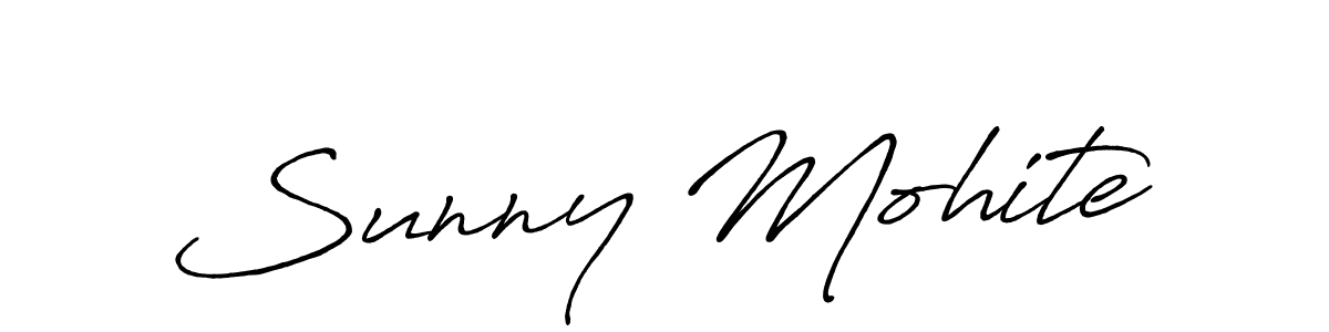 Design your own signature with our free online signature maker. With this signature software, you can create a handwritten (Antro_Vectra_Bolder) signature for name Sunny Mohite. Sunny Mohite signature style 7 images and pictures png