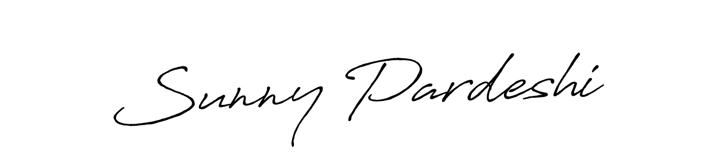 Antro_Vectra_Bolder is a professional signature style that is perfect for those who want to add a touch of class to their signature. It is also a great choice for those who want to make their signature more unique. Get Sunny Pardeshi name to fancy signature for free. Sunny Pardeshi signature style 7 images and pictures png