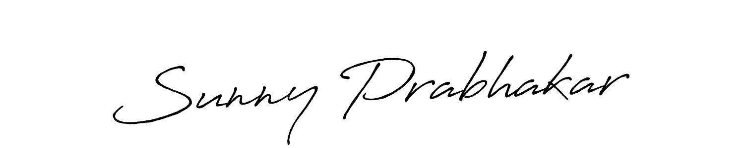 How to make Sunny Prabhakar name signature. Use Antro_Vectra_Bolder style for creating short signs online. This is the latest handwritten sign. Sunny Prabhakar signature style 7 images and pictures png