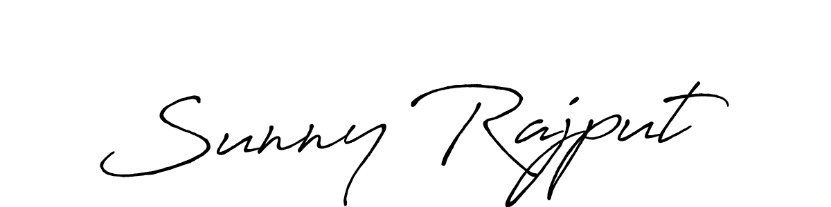 Create a beautiful signature design for name Sunny Rajput. With this signature (Antro_Vectra_Bolder) fonts, you can make a handwritten signature for free. Sunny Rajput signature style 7 images and pictures png