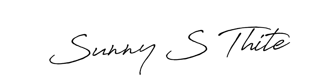 How to make Sunny S Thite signature? Antro_Vectra_Bolder is a professional autograph style. Create handwritten signature for Sunny S Thite name. Sunny S Thite signature style 7 images and pictures png
