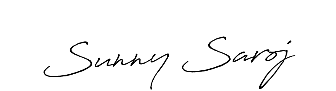 Also we have Sunny Saroj name is the best signature style. Create professional handwritten signature collection using Antro_Vectra_Bolder autograph style. Sunny Saroj signature style 7 images and pictures png