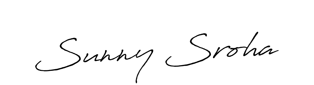 Make a beautiful signature design for name Sunny Sroha. With this signature (Antro_Vectra_Bolder) style, you can create a handwritten signature for free. Sunny Sroha signature style 7 images and pictures png