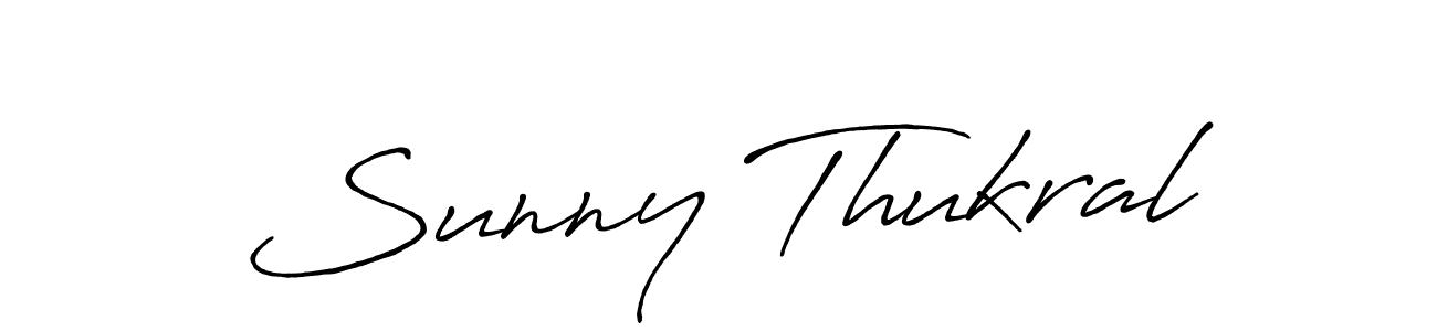 Use a signature maker to create a handwritten signature online. With this signature software, you can design (Antro_Vectra_Bolder) your own signature for name Sunny Thukral. Sunny Thukral signature style 7 images and pictures png