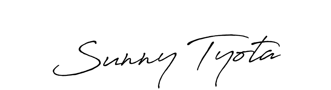 It looks lik you need a new signature style for name Sunny Tyota. Design unique handwritten (Antro_Vectra_Bolder) signature with our free signature maker in just a few clicks. Sunny Tyota signature style 7 images and pictures png