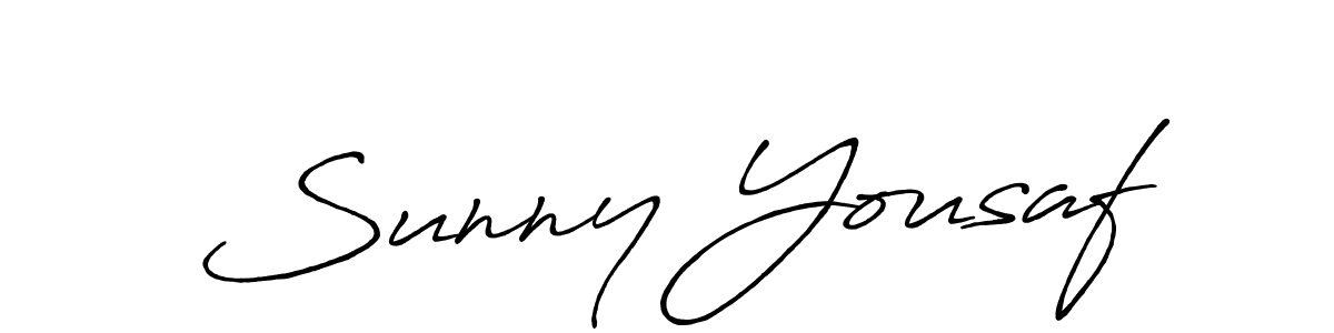 You should practise on your own different ways (Antro_Vectra_Bolder) to write your name (Sunny Yousaf) in signature. don't let someone else do it for you. Sunny Yousaf signature style 7 images and pictures png