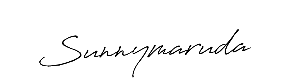 Use a signature maker to create a handwritten signature online. With this signature software, you can design (Antro_Vectra_Bolder) your own signature for name Sunnymaruda. Sunnymaruda signature style 7 images and pictures png