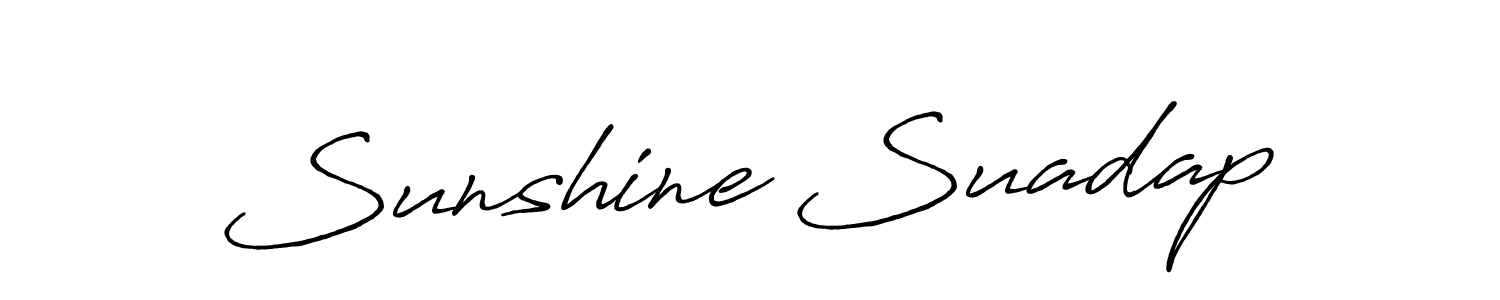 The best way (Antro_Vectra_Bolder) to make a short signature is to pick only two or three words in your name. The name Sunshine Suadap include a total of six letters. For converting this name. Sunshine Suadap signature style 7 images and pictures png