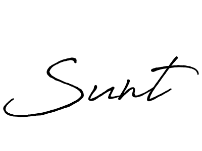 How to make Sunt signature? Antro_Vectra_Bolder is a professional autograph style. Create handwritten signature for Sunt name. Sunt signature style 7 images and pictures png