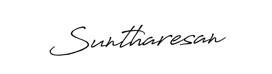 Make a beautiful signature design for name Suntharesan. With this signature (Antro_Vectra_Bolder) style, you can create a handwritten signature for free. Suntharesan signature style 7 images and pictures png