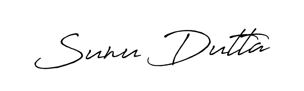 Make a beautiful signature design for name Sunu Dutta. With this signature (Antro_Vectra_Bolder) style, you can create a handwritten signature for free. Sunu Dutta signature style 7 images and pictures png