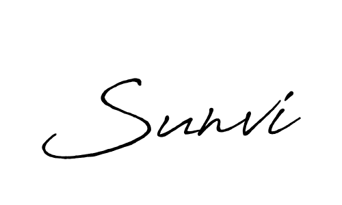 Use a signature maker to create a handwritten signature online. With this signature software, you can design (Antro_Vectra_Bolder) your own signature for name Sunvi. Sunvi signature style 7 images and pictures png