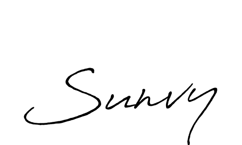 Design your own signature with our free online signature maker. With this signature software, you can create a handwritten (Antro_Vectra_Bolder) signature for name Sunvy. Sunvy signature style 7 images and pictures png