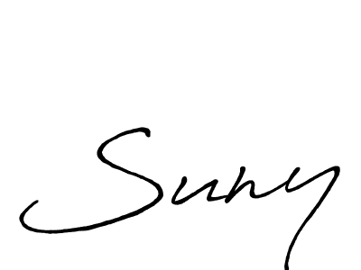 Similarly Antro_Vectra_Bolder is the best handwritten signature design. Signature creator online .You can use it as an online autograph creator for name Suny. Suny signature style 7 images and pictures png