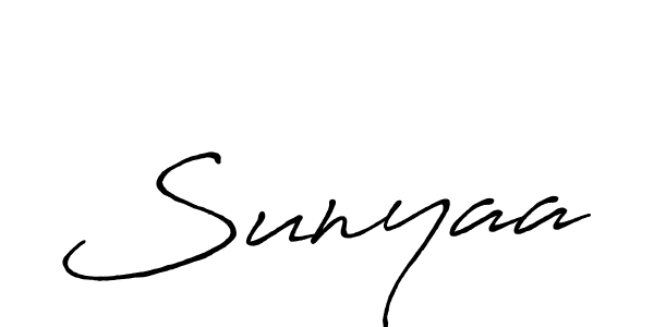 Make a beautiful signature design for name Sunyaa. With this signature (Antro_Vectra_Bolder) style, you can create a handwritten signature for free. Sunyaa signature style 7 images and pictures png