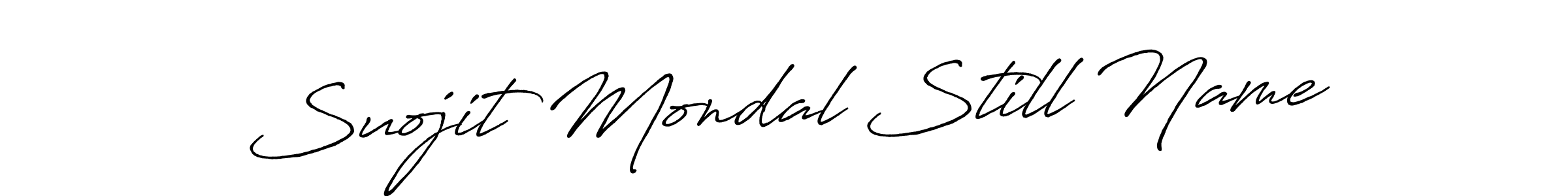 How to make Suojit Mondal Still Name signature? Antro_Vectra_Bolder is a professional autograph style. Create handwritten signature for Suojit Mondal Still Name name. Suojit Mondal Still Name signature style 7 images and pictures png