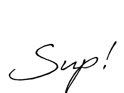 Similarly Antro_Vectra_Bolder is the best handwritten signature design. Signature creator online .You can use it as an online autograph creator for name Sup!. Sup! signature style 7 images and pictures png