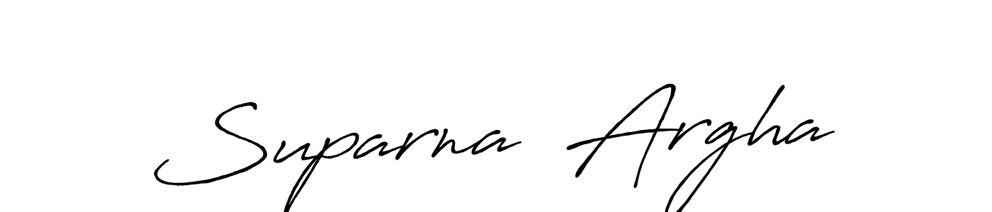 Make a beautiful signature design for name Suparna  Argha. With this signature (Antro_Vectra_Bolder) style, you can create a handwritten signature for free. Suparna  Argha signature style 7 images and pictures png