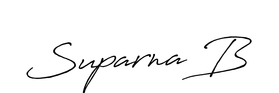 Create a beautiful signature design for name Suparna B. With this signature (Antro_Vectra_Bolder) fonts, you can make a handwritten signature for free. Suparna B signature style 7 images and pictures png