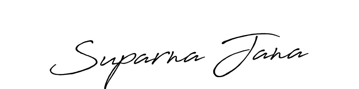 Create a beautiful signature design for name Suparna Jana. With this signature (Antro_Vectra_Bolder) fonts, you can make a handwritten signature for free. Suparna Jana signature style 7 images and pictures png