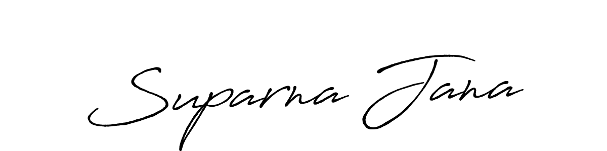 You should practise on your own different ways (Antro_Vectra_Bolder) to write your name (Suparna Jana) in signature. don't let someone else do it for you. Suparna Jana signature style 7 images and pictures png