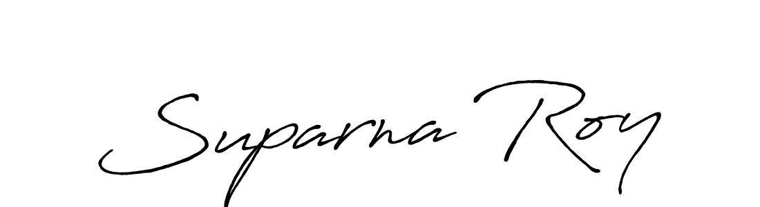 Create a beautiful signature design for name Suparna Roy. With this signature (Antro_Vectra_Bolder) fonts, you can make a handwritten signature for free. Suparna Roy signature style 7 images and pictures png