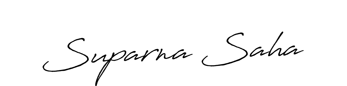 Design your own signature with our free online signature maker. With this signature software, you can create a handwritten (Antro_Vectra_Bolder) signature for name Suparna Saha. Suparna Saha signature style 7 images and pictures png