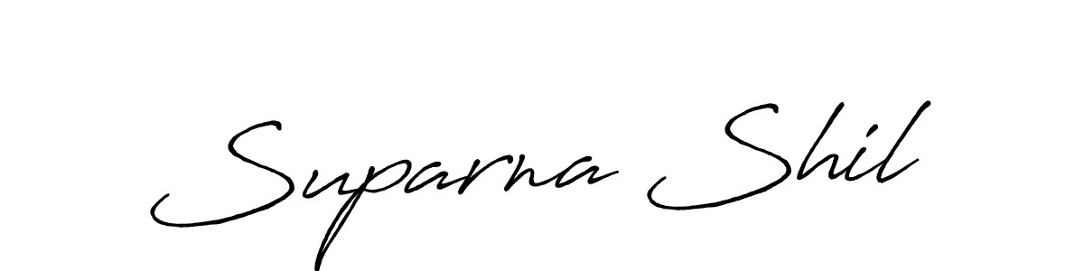 Make a beautiful signature design for name Suparna Shil. With this signature (Antro_Vectra_Bolder) style, you can create a handwritten signature for free. Suparna Shil signature style 7 images and pictures png