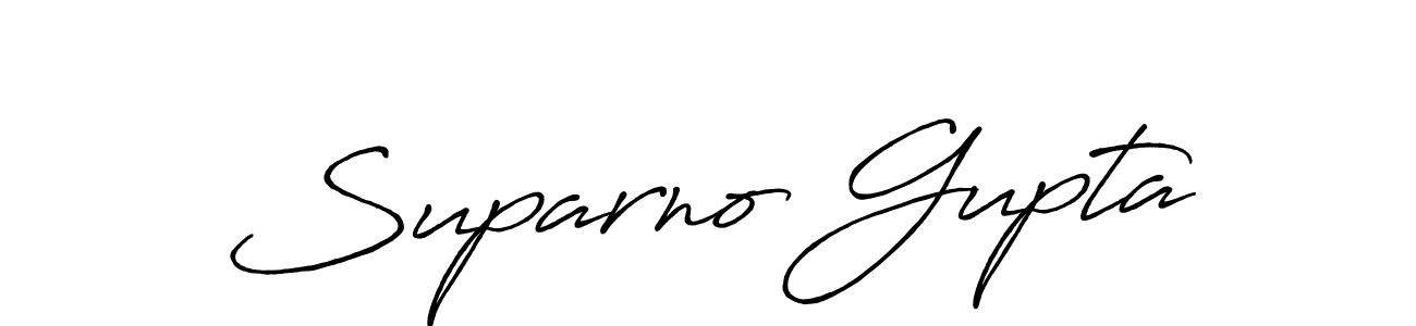 Make a beautiful signature design for name Suparno Gupta. With this signature (Antro_Vectra_Bolder) style, you can create a handwritten signature for free. Suparno Gupta signature style 7 images and pictures png