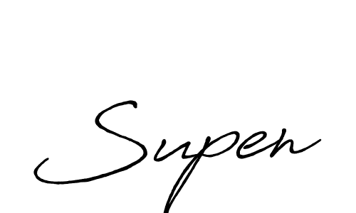 How to make Supen signature? Antro_Vectra_Bolder is a professional autograph style. Create handwritten signature for Supen name. Supen signature style 7 images and pictures png