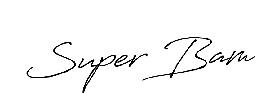 Also we have Super Bam name is the best signature style. Create professional handwritten signature collection using Antro_Vectra_Bolder autograph style. Super Bam signature style 7 images and pictures png