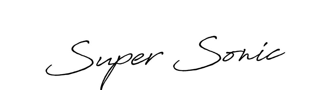 Super Sonic stylish signature style. Best Handwritten Sign (Antro_Vectra_Bolder) for my name. Handwritten Signature Collection Ideas for my name Super Sonic. Super Sonic signature style 7 images and pictures png