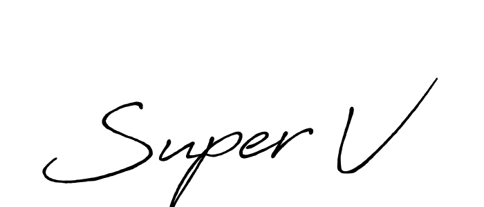 You should practise on your own different ways (Antro_Vectra_Bolder) to write your name (Super V) in signature. don't let someone else do it for you. Super V signature style 7 images and pictures png