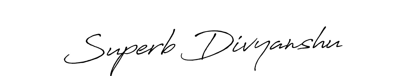 Design your own signature with our free online signature maker. With this signature software, you can create a handwritten (Antro_Vectra_Bolder) signature for name Superb Divyanshu. Superb Divyanshu signature style 7 images and pictures png
