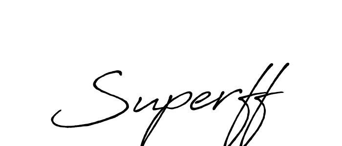 Make a beautiful signature design for name Superff. With this signature (Antro_Vectra_Bolder) style, you can create a handwritten signature for free. Superff signature style 7 images and pictures png