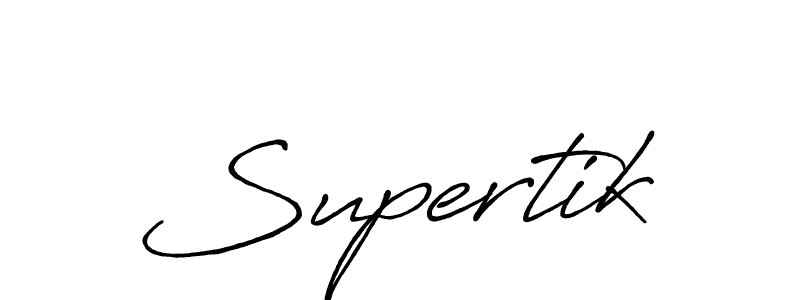 How to make Supertik signature? Antro_Vectra_Bolder is a professional autograph style. Create handwritten signature for Supertik name. Supertik signature style 7 images and pictures png