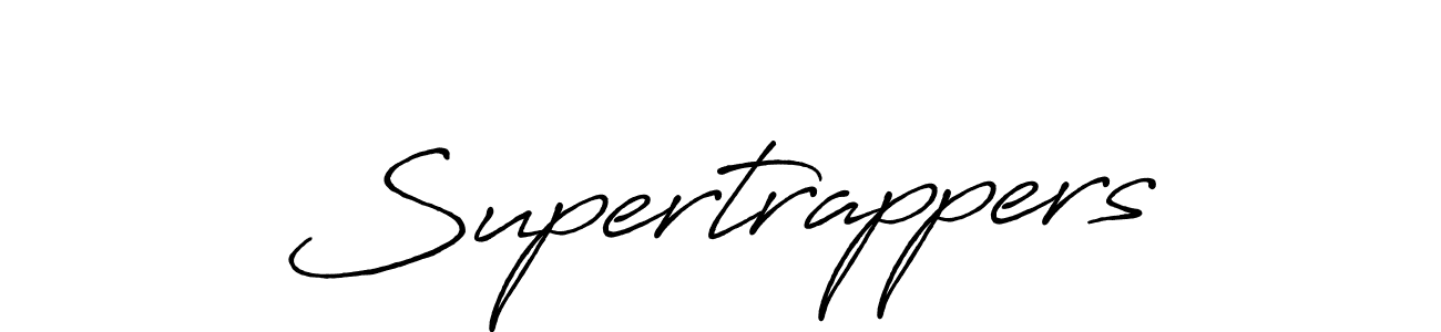 Use a signature maker to create a handwritten signature online. With this signature software, you can design (Antro_Vectra_Bolder) your own signature for name Supertrappers. Supertrappers signature style 7 images and pictures png