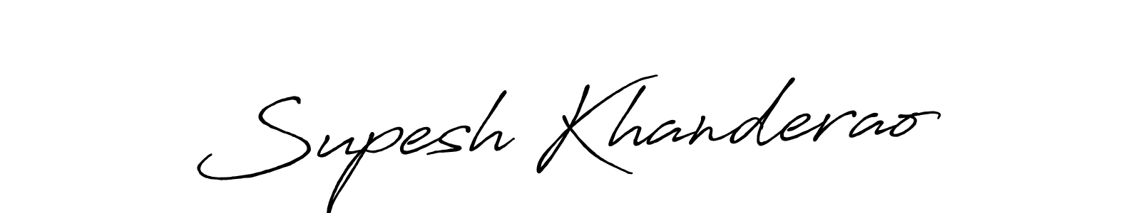 Similarly Antro_Vectra_Bolder is the best handwritten signature design. Signature creator online .You can use it as an online autograph creator for name Supesh Khanderao. Supesh Khanderao signature style 7 images and pictures png