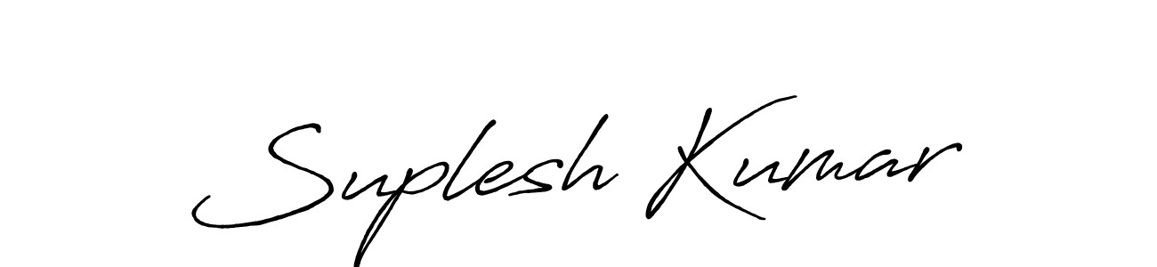 Also we have Suplesh Kumar name is the best signature style. Create professional handwritten signature collection using Antro_Vectra_Bolder autograph style. Suplesh Kumar signature style 7 images and pictures png