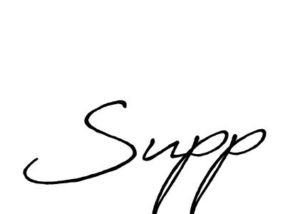 Create a beautiful signature design for name Supp. With this signature (Antro_Vectra_Bolder) fonts, you can make a handwritten signature for free. Supp signature style 7 images and pictures png