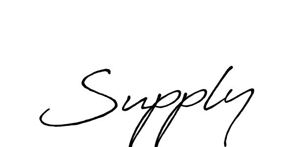 Supply stylish signature style. Best Handwritten Sign (Antro_Vectra_Bolder) for my name. Handwritten Signature Collection Ideas for my name Supply. Supply signature style 7 images and pictures png