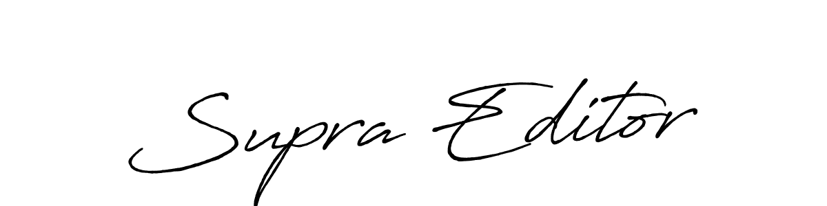 Design your own signature with our free online signature maker. With this signature software, you can create a handwritten (Antro_Vectra_Bolder) signature for name Supra Editor. Supra Editor signature style 7 images and pictures png