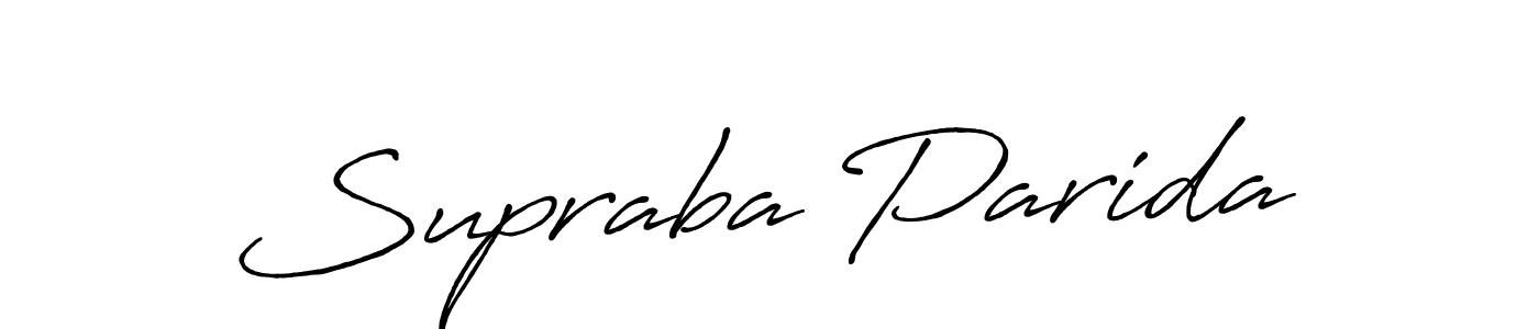 It looks lik you need a new signature style for name Supraba Parida. Design unique handwritten (Antro_Vectra_Bolder) signature with our free signature maker in just a few clicks. Supraba Parida signature style 7 images and pictures png
