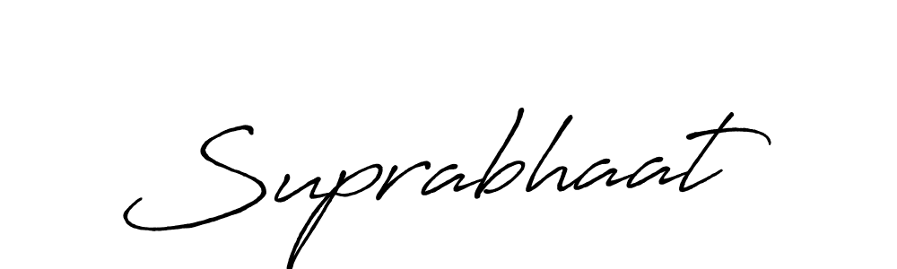 Make a beautiful signature design for name Suprabhaat. With this signature (Antro_Vectra_Bolder) style, you can create a handwritten signature for free. Suprabhaat signature style 7 images and pictures png