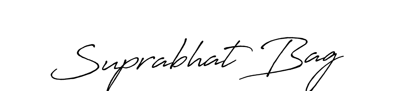 Create a beautiful signature design for name Suprabhat Bag. With this signature (Antro_Vectra_Bolder) fonts, you can make a handwritten signature for free. Suprabhat Bag signature style 7 images and pictures png