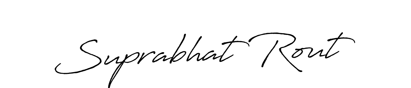 Create a beautiful signature design for name Suprabhat Rout. With this signature (Antro_Vectra_Bolder) fonts, you can make a handwritten signature for free. Suprabhat Rout signature style 7 images and pictures png